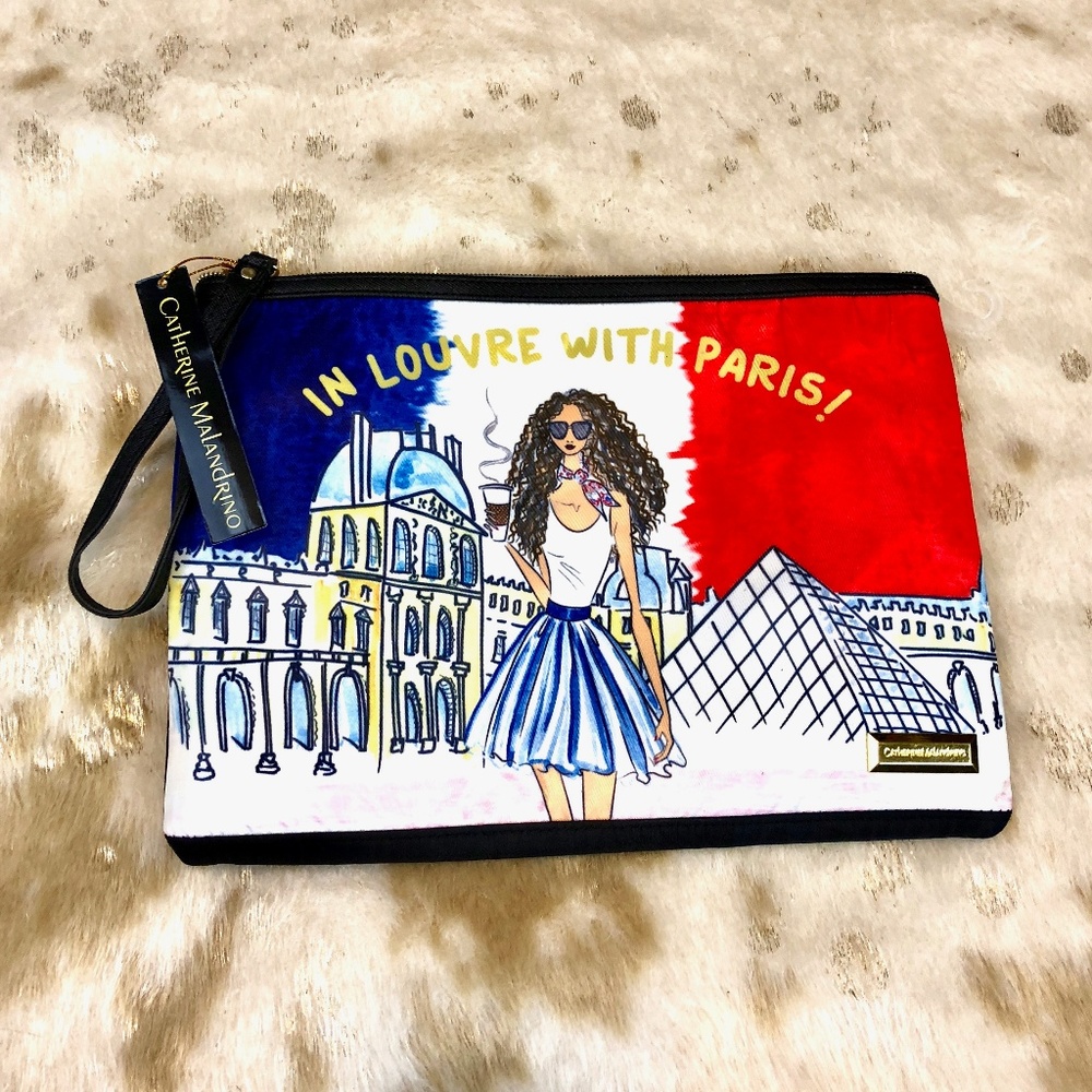 Catherine Malandrino Red, White, and Blue Clutch